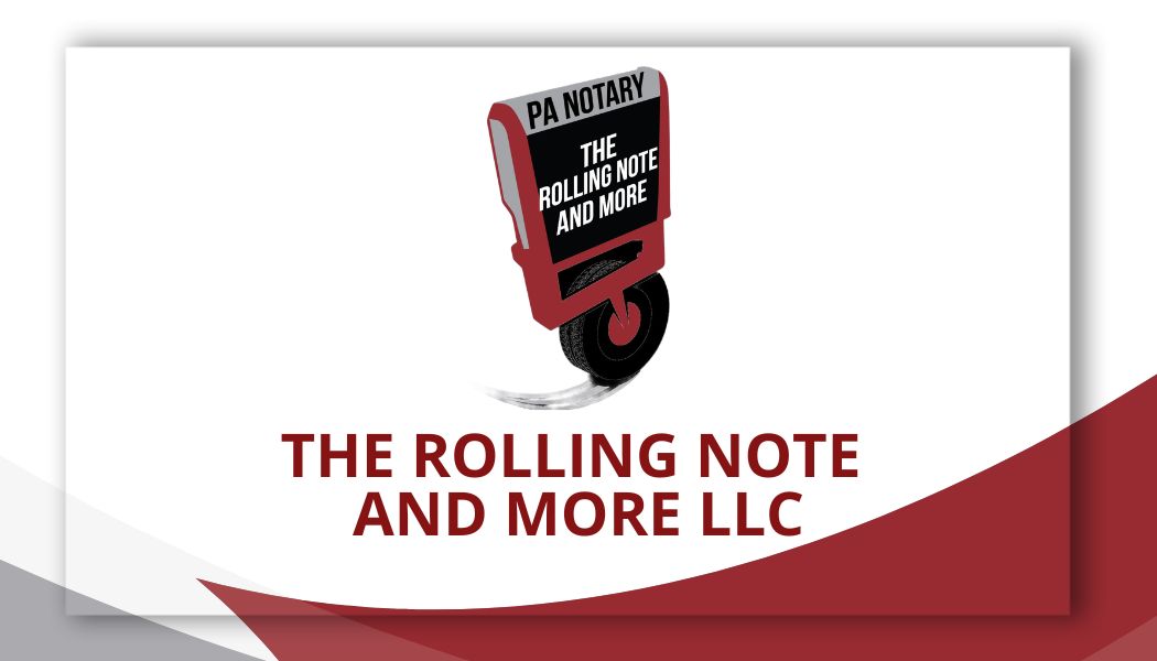 The Rolling Note business card side two