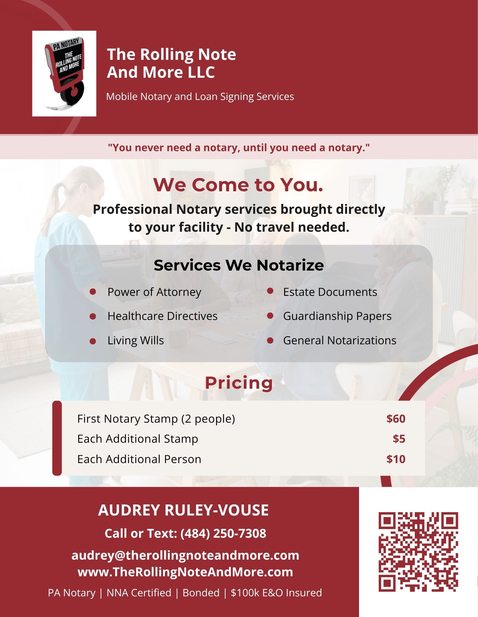 Contractor flyer side one