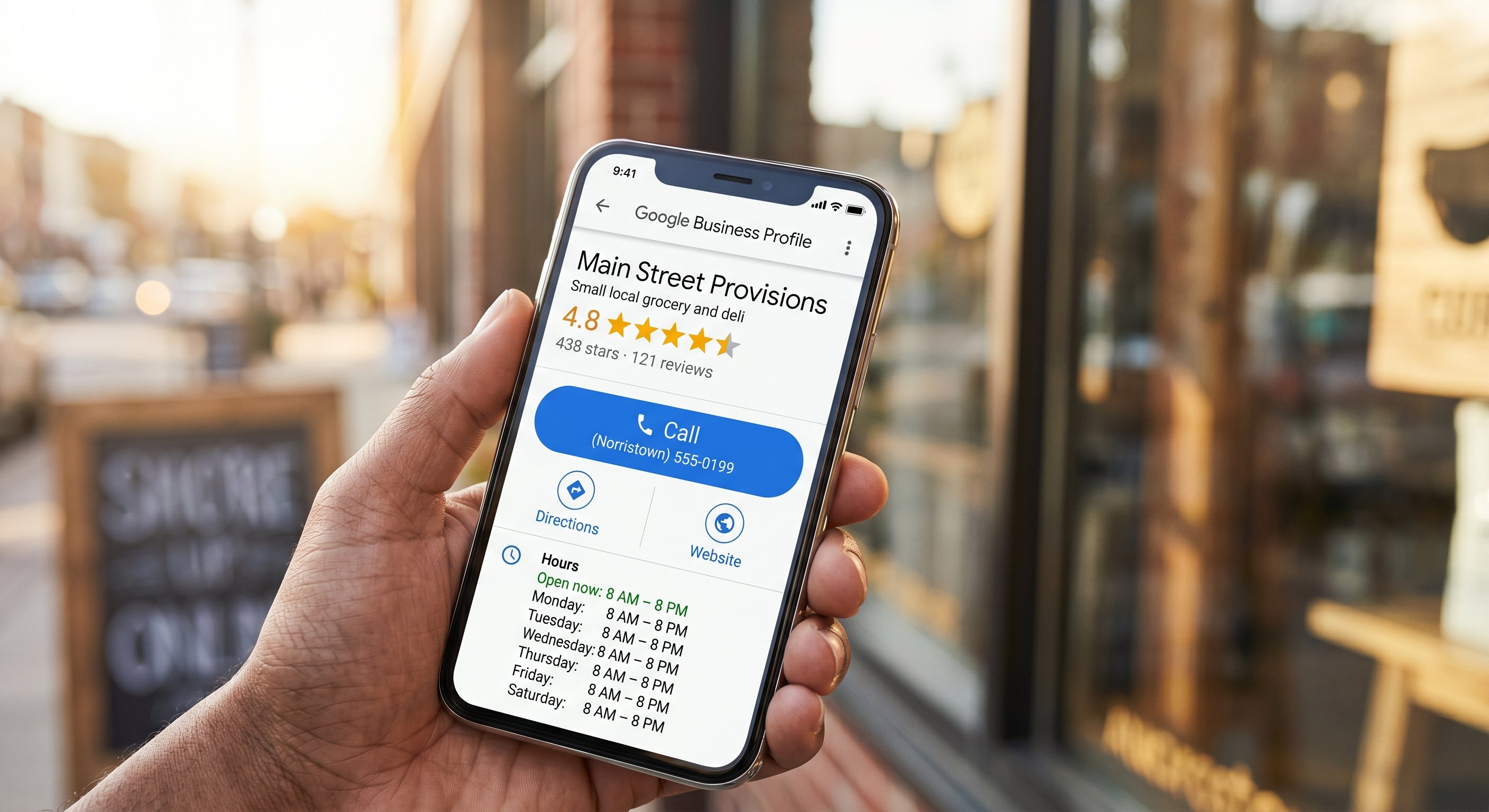 Google business profile on phone
